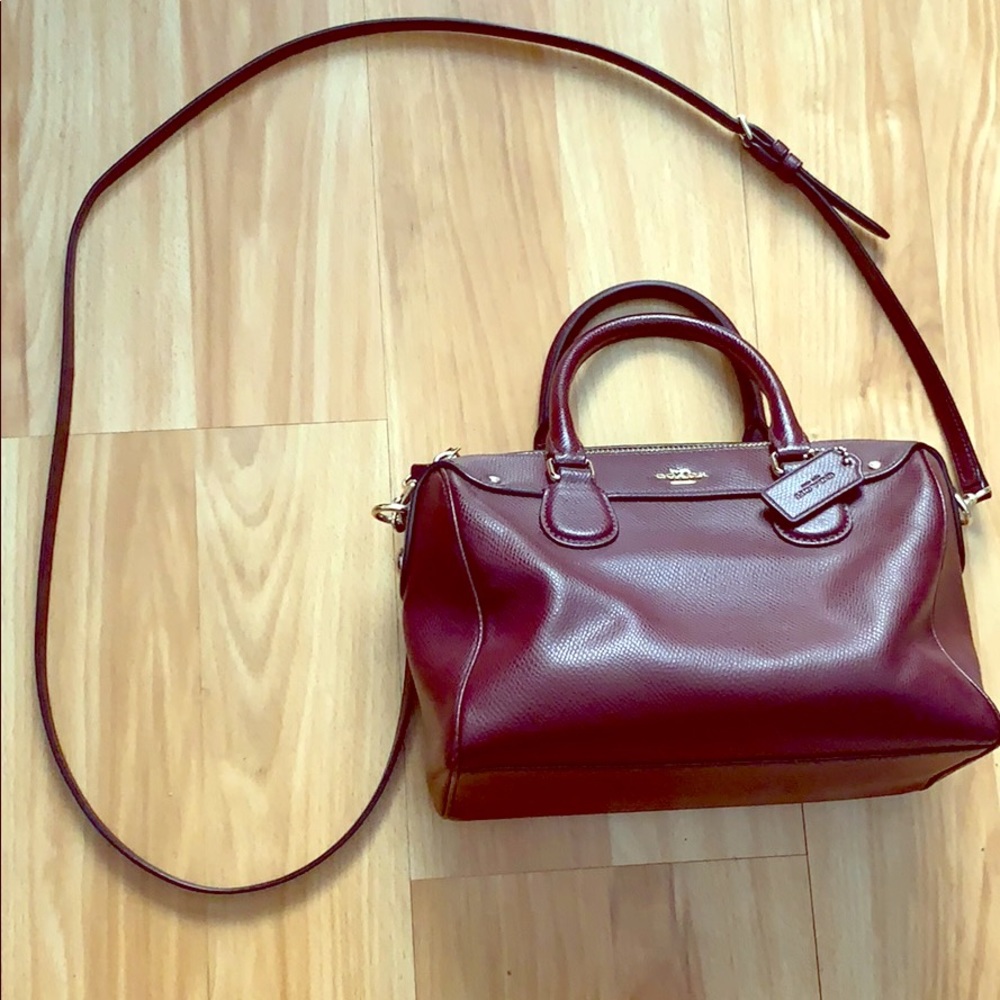 Authentic Burgundy Coach Purse.